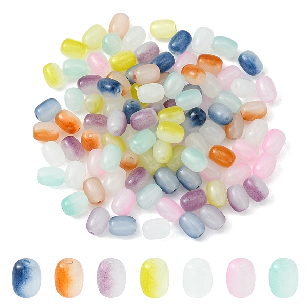 105Pcs 7 Colors Opaque Glass Beads