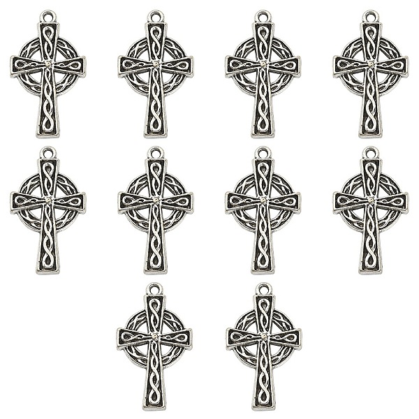 10Pcs Irish Tibetan Style Alloy Pendants