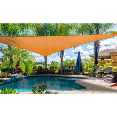 11 or 13-Foot Sun Shade Sail Canopy - 13-ft - Orange