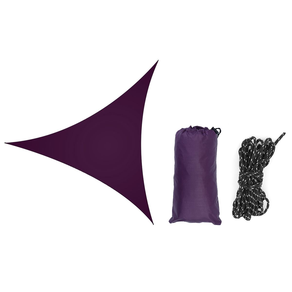 11 or 13-Foot Sun Shade Sail Canopy - 13-ft - Purple