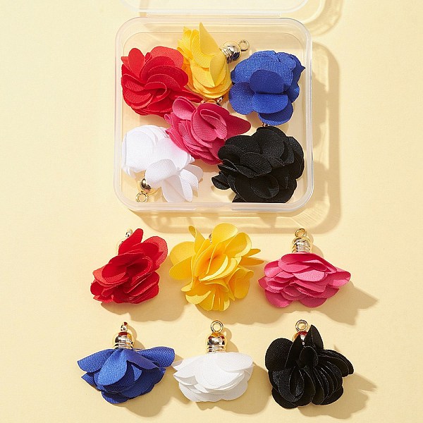 12Pcs 6 Colors Cloth Pendant Decorations
