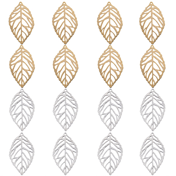 16Pcs 2 Colors Brass Pendants