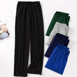 1 Pc Men's Modal Pajamas Bottoms Knitted Pajamas Casual Pants Pajamas Comfortable Men's Home Pants