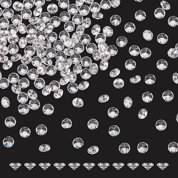 200PCS Cubic Zirconia Cabochons