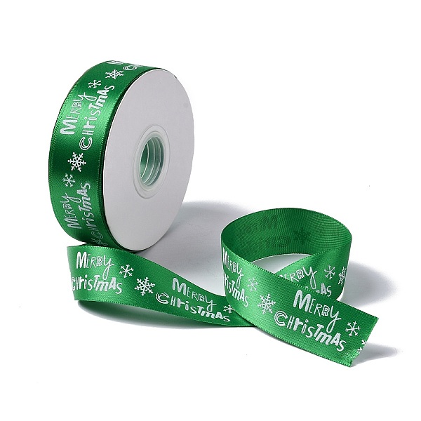 25 Yards Christmas Theme Printed Polyester Ribbon