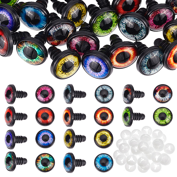 40 Sets 10 Colors Plastic Doll Eyes