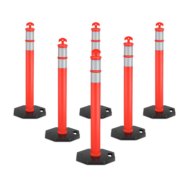 45-Inch Orange Traffic Delineator Post (6-Pack)