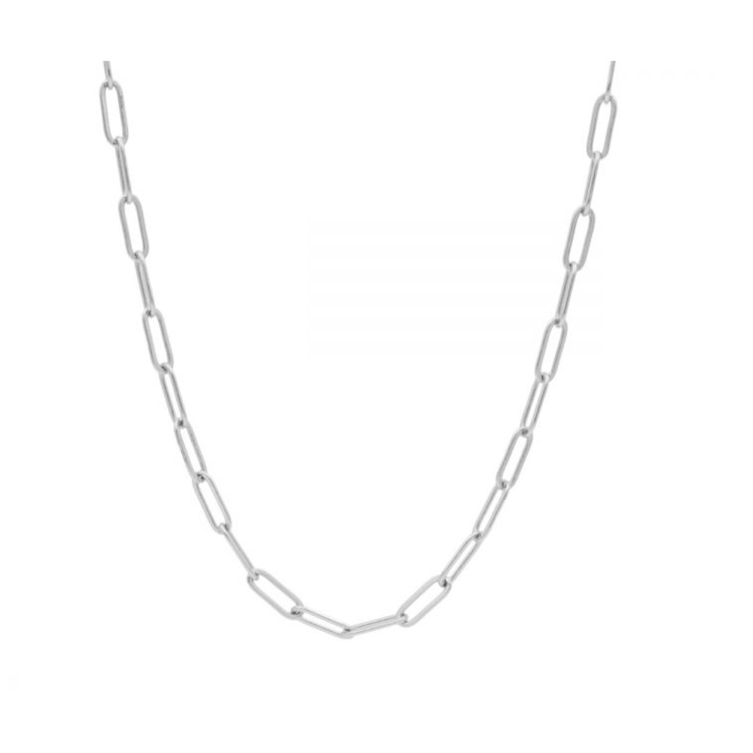 4.8mm .925 Sterling Silver Classic Paperclip Necklace - PPC4.8MM-16