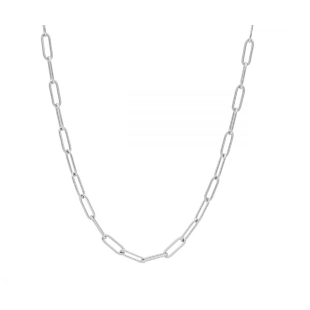 4.8mm .925 Sterling Silver Classic Paperclip Necklace - PPC4.8MM-18