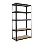 5-Tier Heavy Duty Steel Shelving Unit – Black