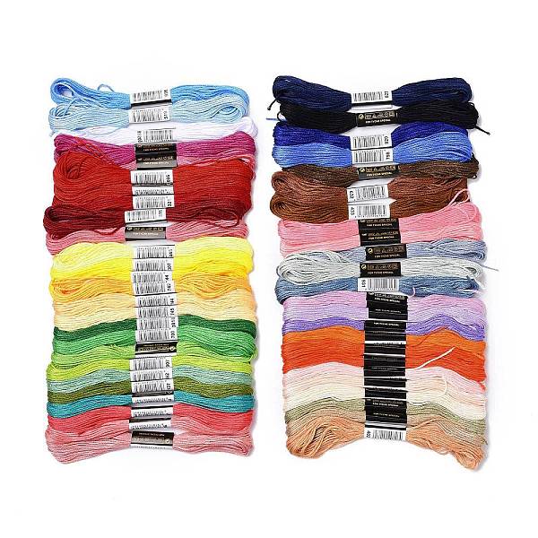 50 Skeins 50 Colors 6-Ply Polyester Embroidery Floss