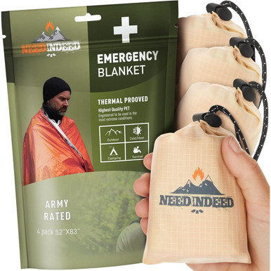 52 x 83-Inch Emergency Blanket, 4 ct.