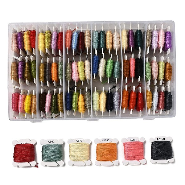 72 Cards 72 Colors 6-Ply Polyester Embroidery Floss