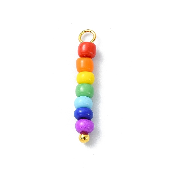 7 Color Chakra Coloful Glass Seed Beaded Pendants