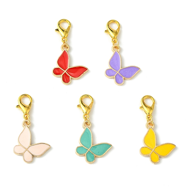 Alloy Enamel Butterfly Pendant Decorations