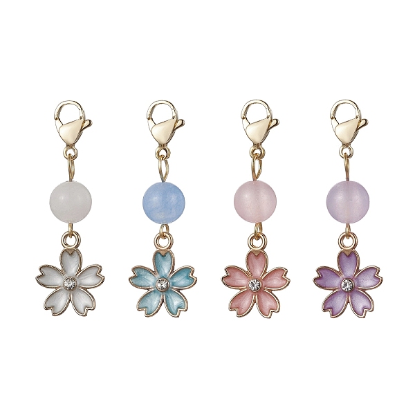 Alloy Enamel Flower Pendant Decorations