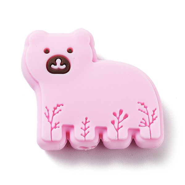 Bear Food Grade Silicone Focal Beads