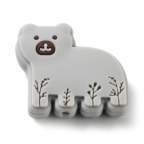 Bear Food Grade Silicone Focal Beads