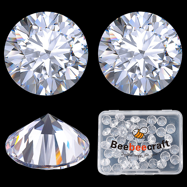 Beebeecraft 50 cabochon con zirconi cubici