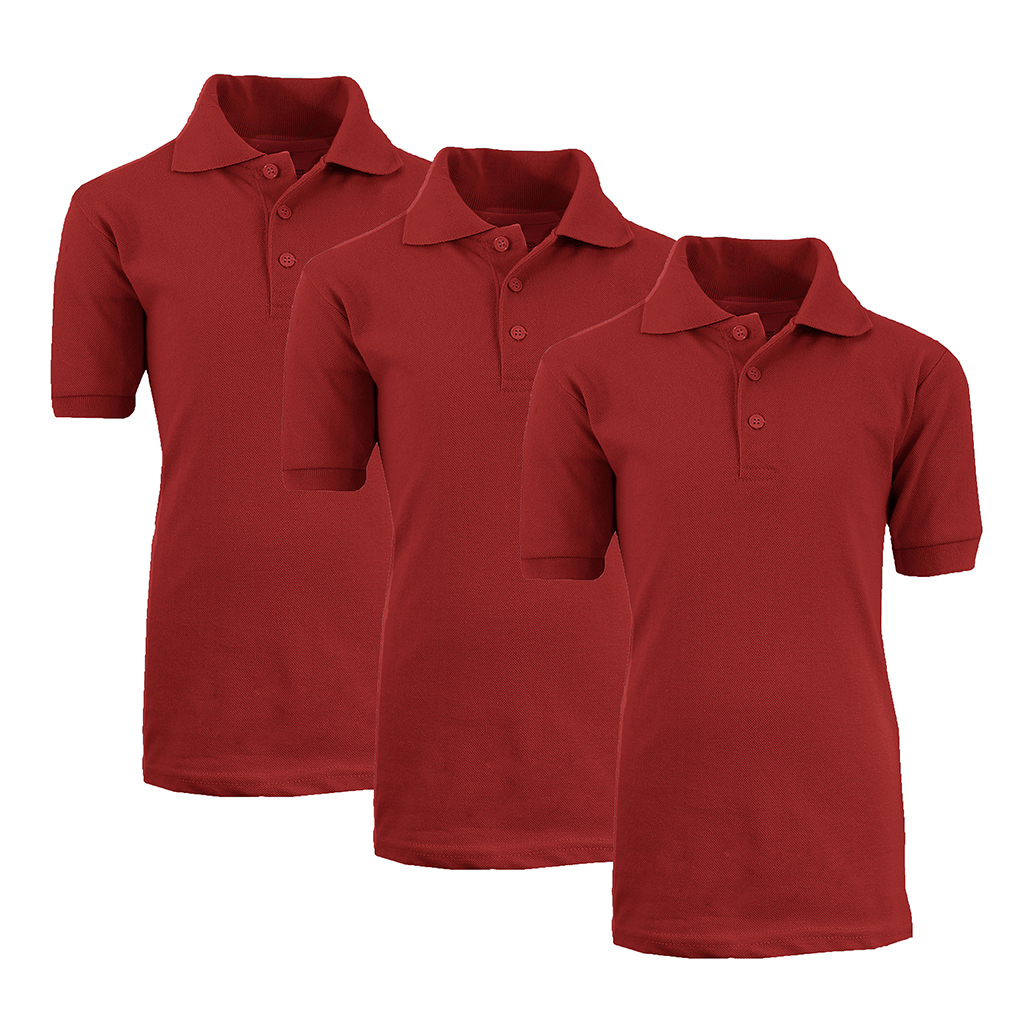 Boys' School Uniform Polo (3-Pack) - XBE-87-BG-BG-BG/4