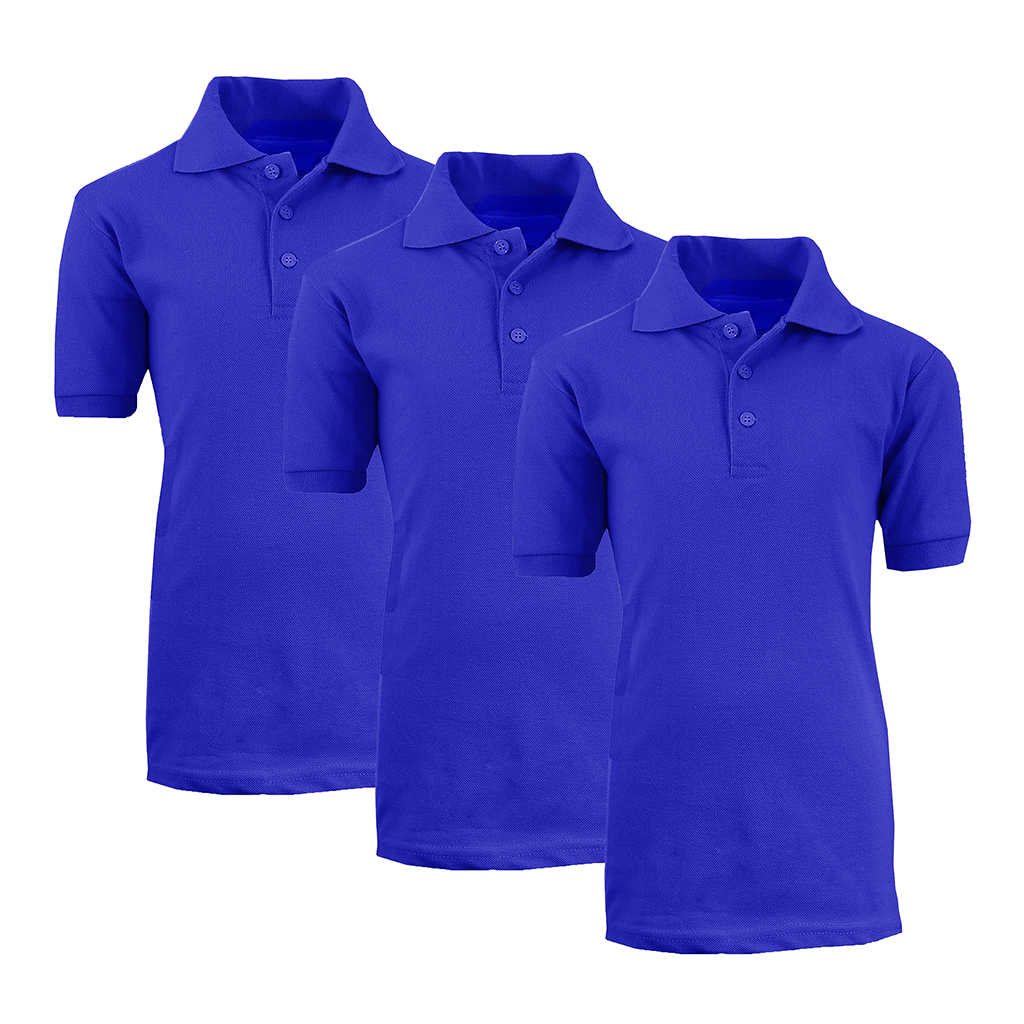 Boys' School Uniform Polo (3-Pack) - XBE-88-RY-RY-RY/12