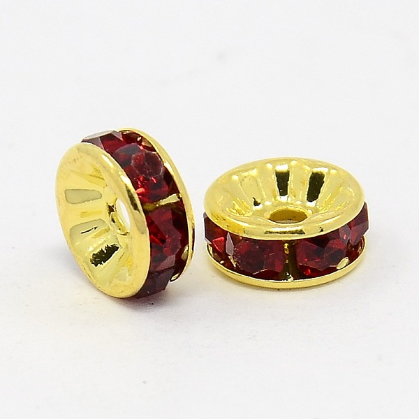 Brass Grade A Rhinestone Spacer Beads