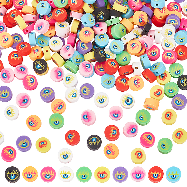 CHGCRAFT 300Pcs 10 Colors Handmade Polymer Clay Beads