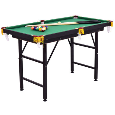 Costway 47" Kids Folding Billiard Table with Cues