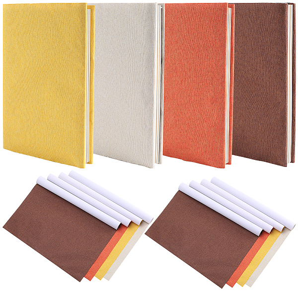 CRASPIRE 8 Sheets 4 Colors Linen Book Covers