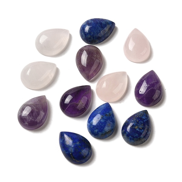 DICOSMETIC 12Pcs 3 Styles Natural Mixed Stone Cabochons