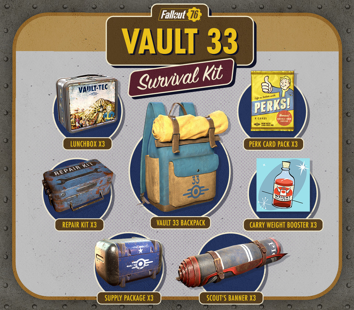 Fallout 76 - Vault 33 Survival Pack DLC PC Windows 10/11 CD Key