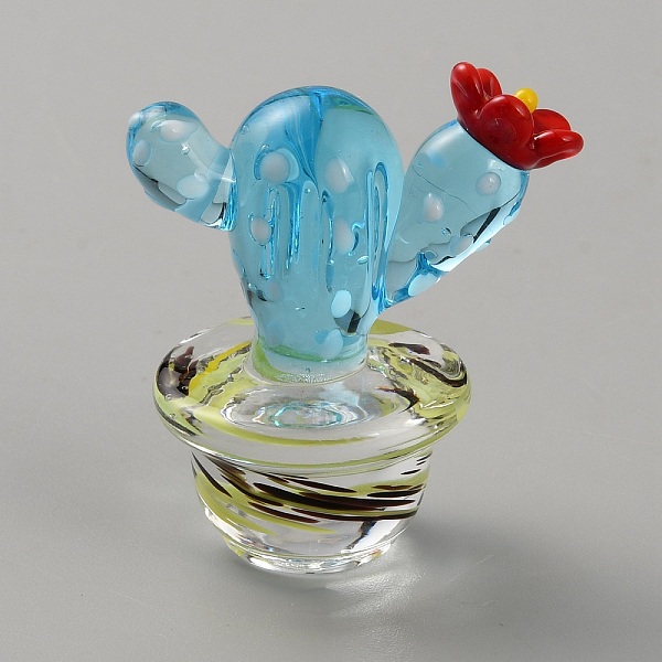 Glass Cactus Figurines