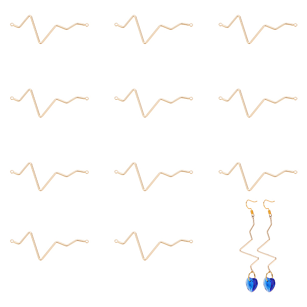 Gomakerer 12pcs encantos de conector de latón