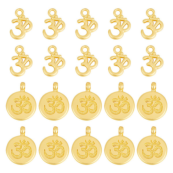 GOMAKERER 20Pcs 2 Styles Alloy Pendants