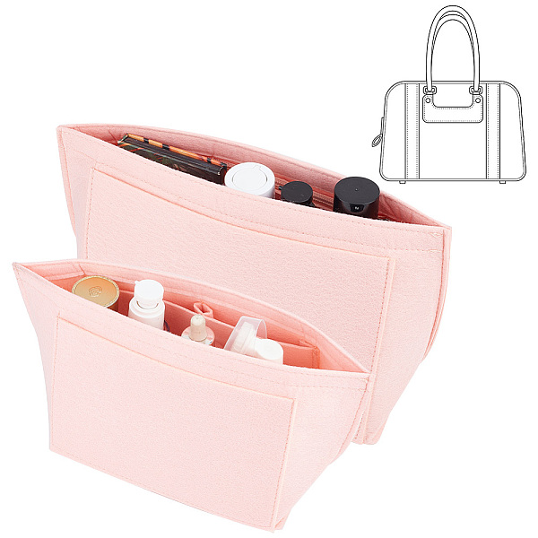 Gomakerer 2 pièces 2 styles insert d'organisateur de sac en feutre