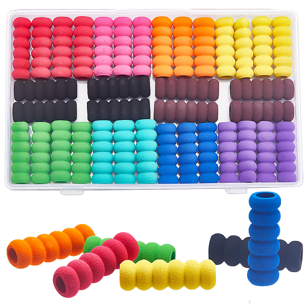 Gorgecraft 60Pcs 10 Colors EVA Foam Pencil Gripper