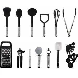 Hannah Kitchen 23-Piece Grey Kitchen Utensil Set