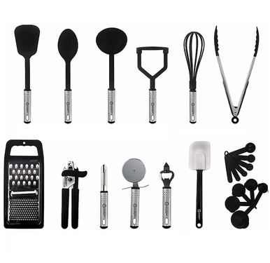 Hannah Kitchen 23-Piece Grey Kitchen Utensil Set