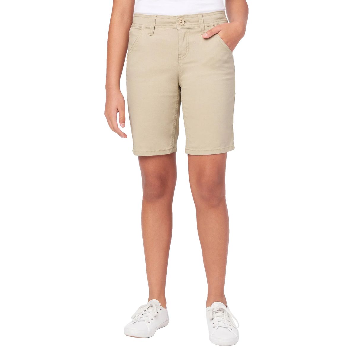 Juniors' School Uniform Super Stretch Bermuda Shorts (1 or 3-Pack) - H/BRSS-KK - 15/16