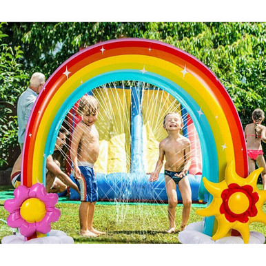 Kids' 91-Inch Inflatable Rainbow Sprinkler