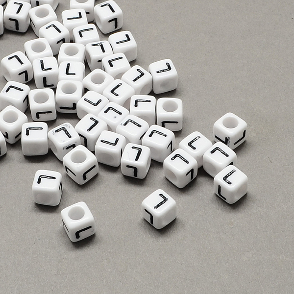 Large Hole Acrylic Letter European Beads