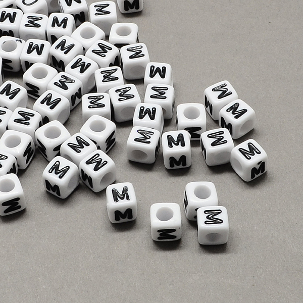 Large Hole Acrylic Letter European Beads