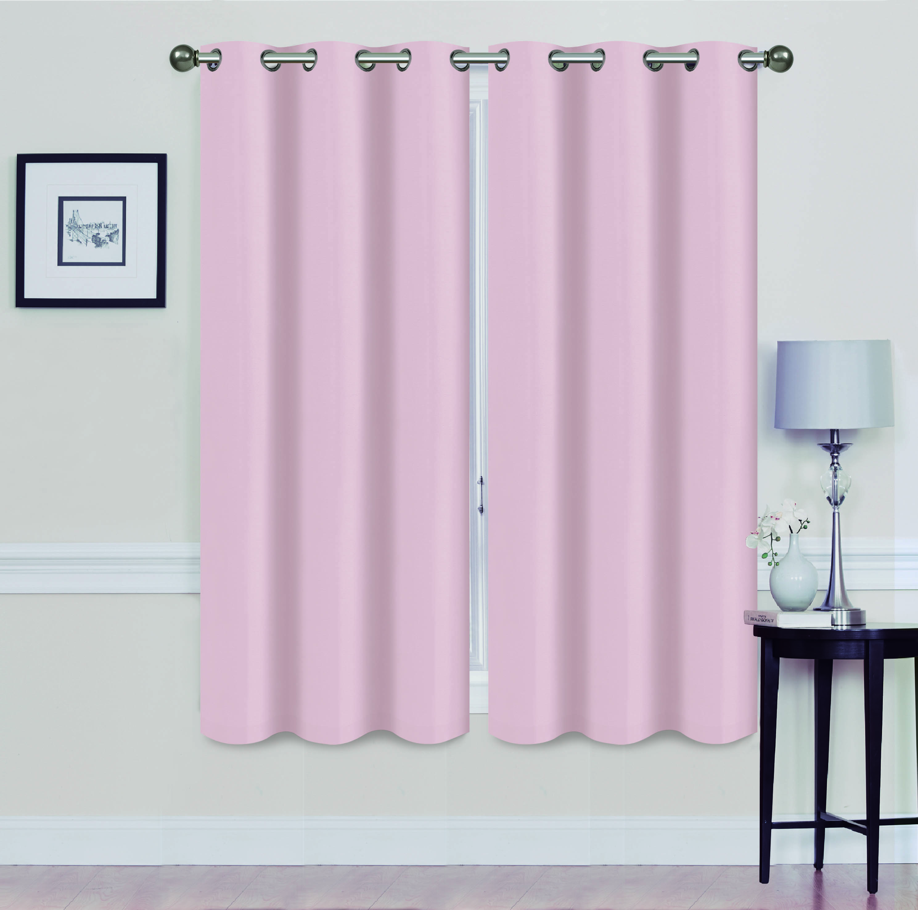 Madonna Energy-Saving Thermal Insulation Curtains (2 Panels) - 63" - Blush (2 Panels)