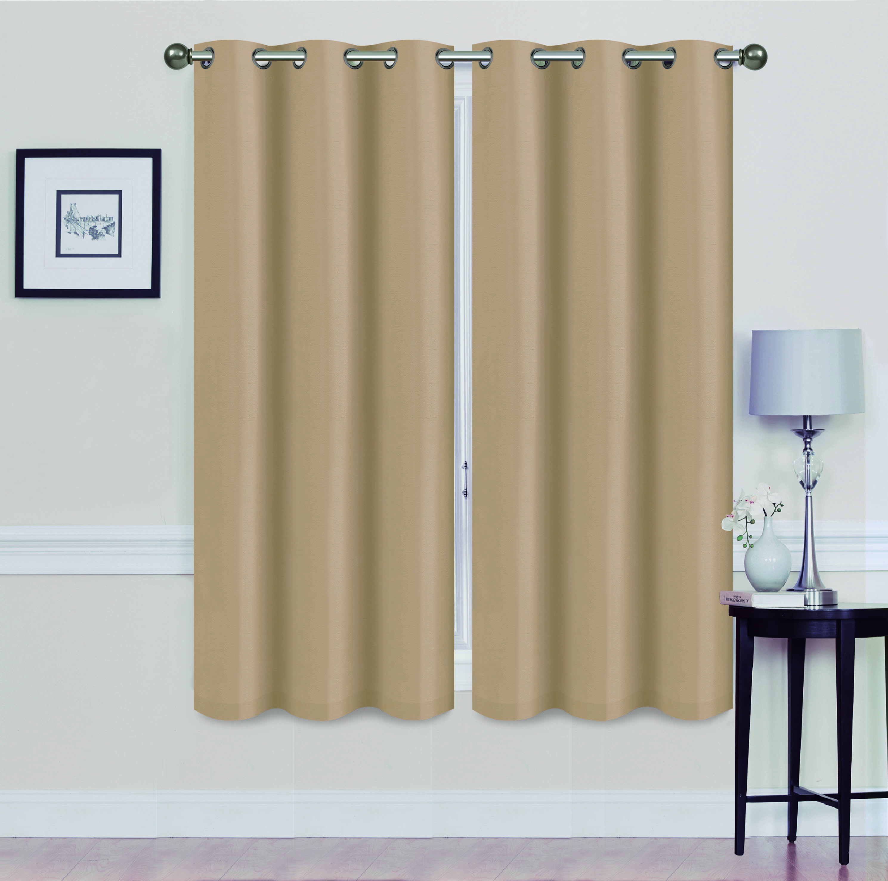 Madonna Energy-Saving Thermal Insulation Curtains (2 Panels) - 63" - Gold (2 Panels)