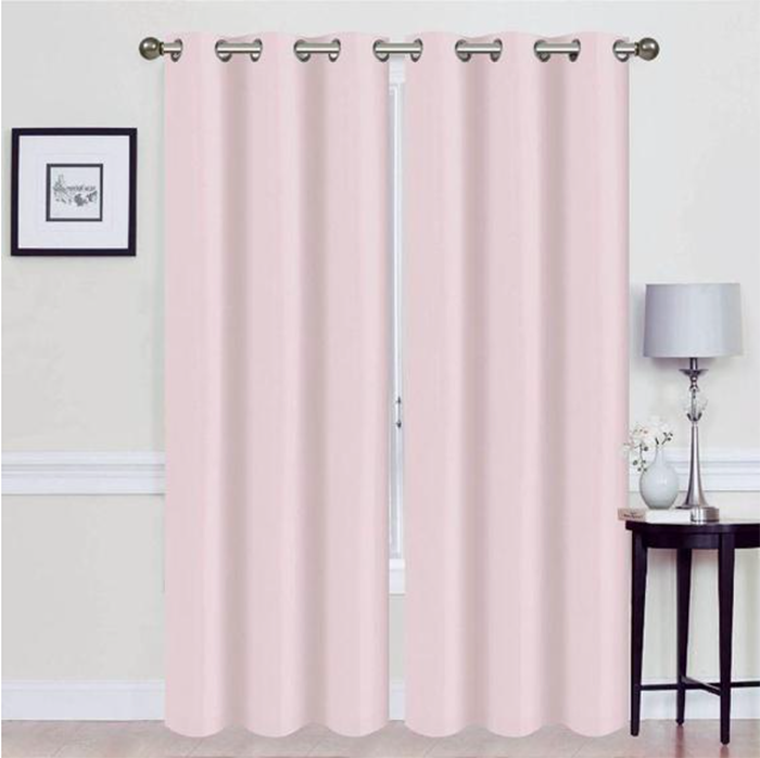 Madonna Energy-Saving Thermal Insulation Curtains (2 Panels) - 84" - Blush (2 Panels)