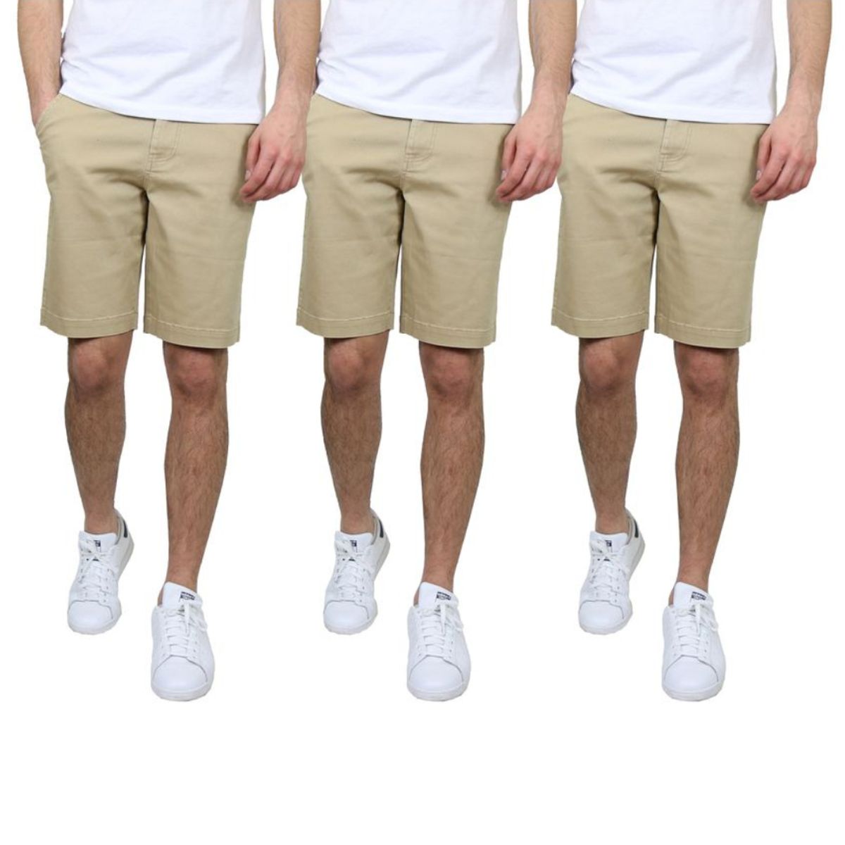 Men's Cotton Stretch Slim Fit Chino Shorts (3-Pack) - (3Pack) - J/MSB - KK-KK-KK - 28