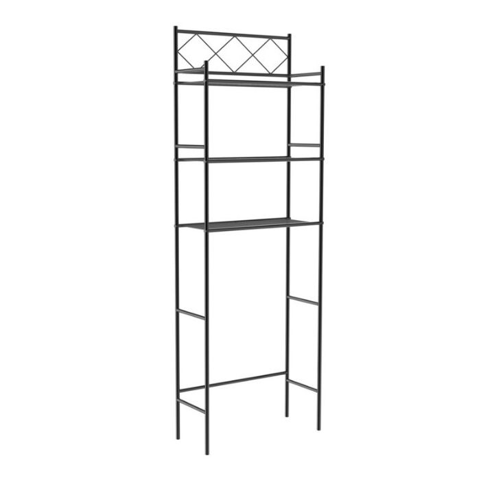 Over-the-Toilet 3-Shelf Bathroom Organizer - Black