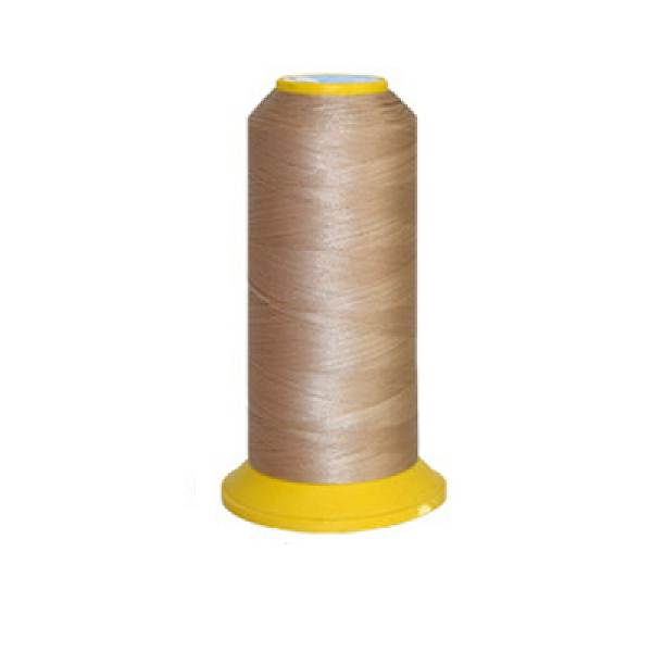 PandaHall 150D/2 Machine Embroidery Thread, Nylon Sewing Thread, Elastic Thread, Tan, 12x6.4cm, about 2200m/roll Nylon Orange