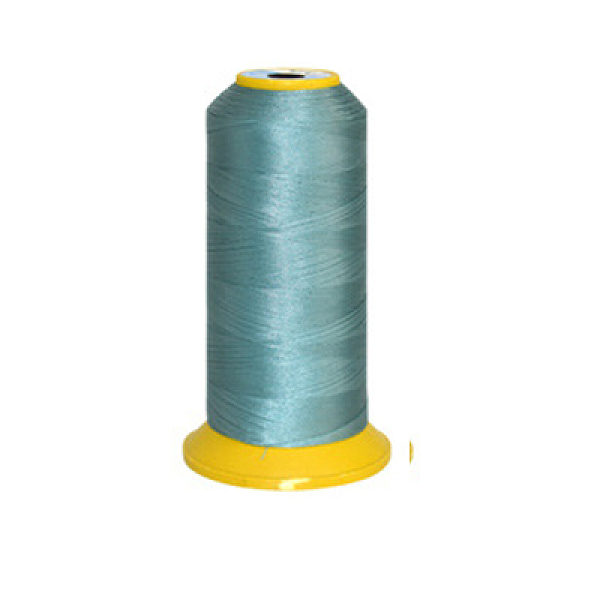 PandaHall 150D/2 Machine Embroidery Thread, Nylon Sewing Thread, Elastic Thread, Dark Cyan, 12x6.4cm, about 2200m/roll Nylon Cyan