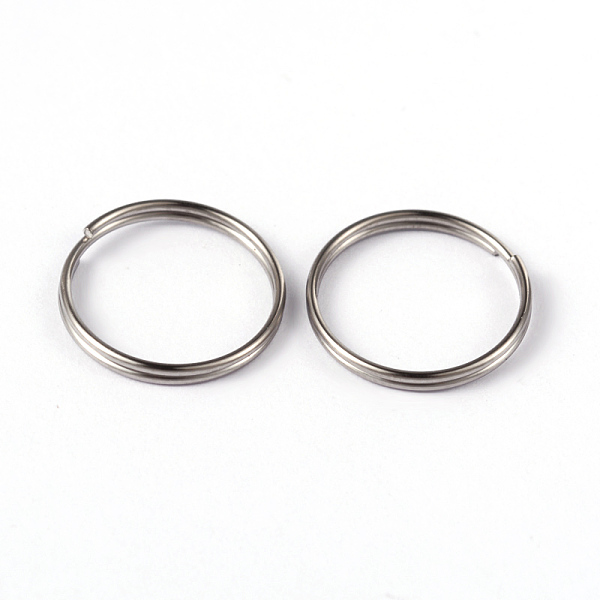 PandaHall 304 Stainless Steel Split Rings, Double Loops Jump Rings, Stainless Steel Color, 15x1.8mm 304 Stainless Steel Ring